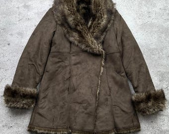 70's Vintage Davis of Boston エコファーコート Vintage 1970s Davis of Boston Faux Fur Coat | Dark Brown, Short