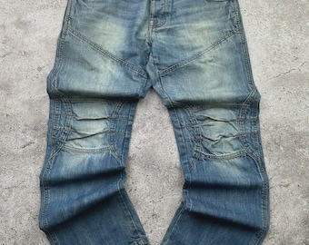 Vintage Wide Biker Jeans