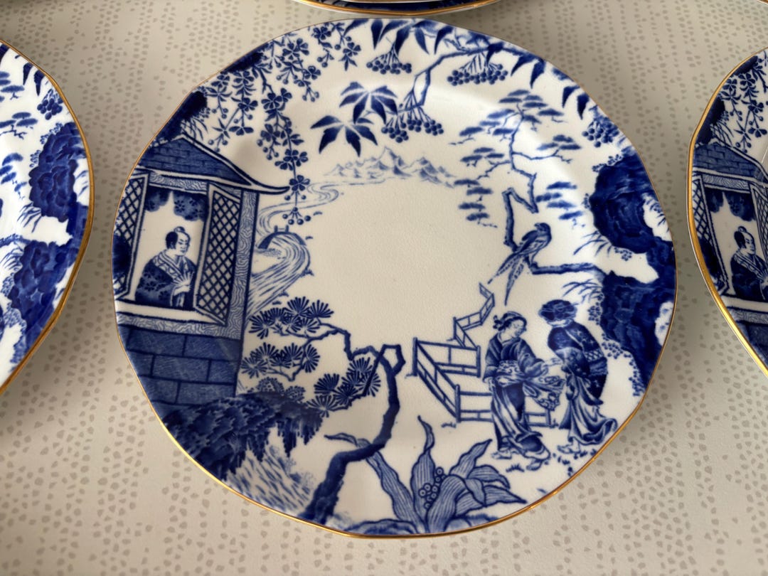 ロイヤルクラウンダービー チャイナ ブルーミカド プレート - Etsy 日本