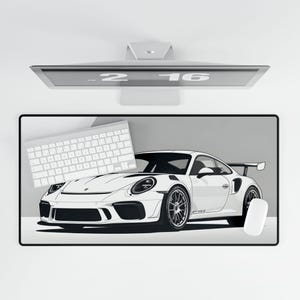 Porsche 992 GT3 Desk Mat: Sports Car Enthusiast Mousepad