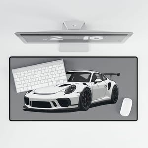 Porsche GT3 911-bureaumat, automuismat voor sportwagenliefhebbers, Porsche Model 911-muismat, bureaumat voor racefans, muismat voor auto