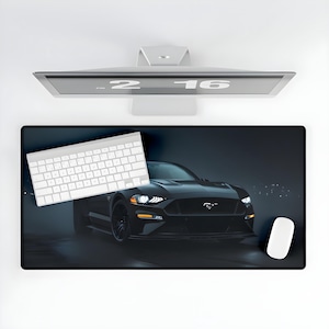 Ford Mustang GT-bureaumat, griezelig en agressief mistontwerp, automuismat, kantoorinrichting, cadeau voor hem, mustang-muismat, American Muscle Cars