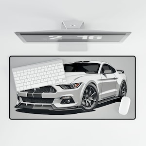 Ford Mustang GT bureaumat muismat - Muscle Car Amerikaanse auto kantoorinrichting, autoliefhebber cadeau, automotive bureauaccessoire, autoliefhebber cadeau