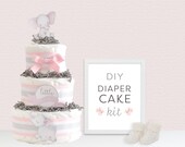 elephant baby shower diaper cake