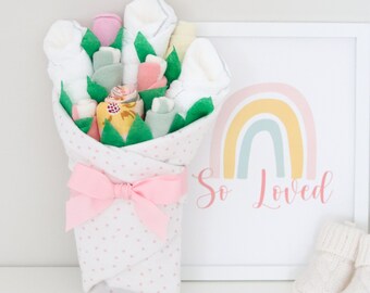 Newborn Girl Gift Set, Gift for New Parents, Baby Shower Gift Girl, Pregnancy Gift Set, Pink Baby Girl Gift Box, Infant Gift Basket