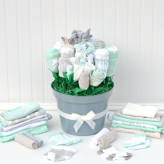 Neutral Baby Gift Basket Gender Neutral Baby Shower Gift Etsy