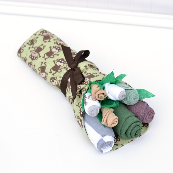 Unique Baby Boy Gift, Monkey Jungle Baby Shower Gift, New Parents Gift, Baby Shower Gift Basket Il_570xn