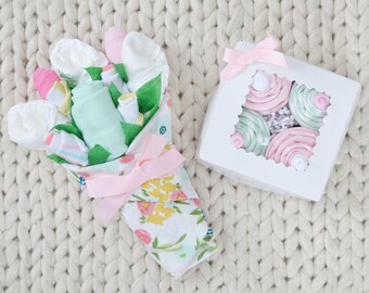 Watercolor Floral Baby Gift Set