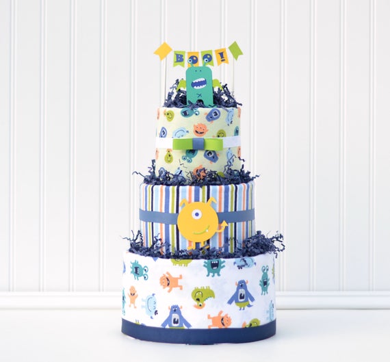 Little Monster Baby Shower Decoration Monster Diaper Cake Baby