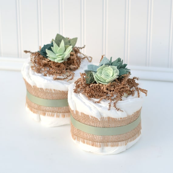 greenery baby shower centerpieces