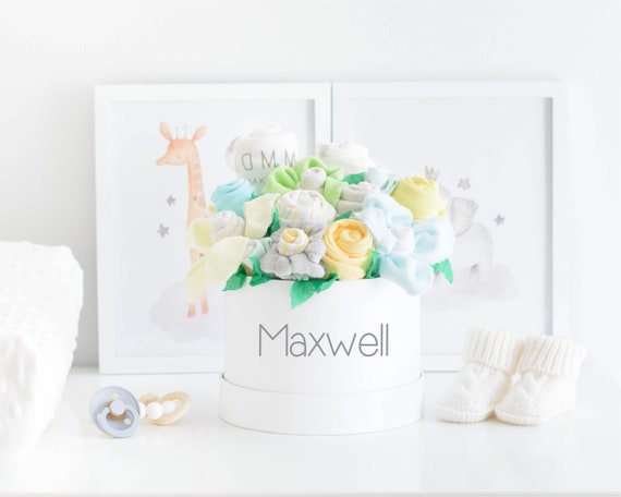 Baby Gift Basket, Gender Neutral Baby Gift, Personalized Baby Gift Box, Pregnancy Announcment Gift, Expecting Mom Gift Il_570xn