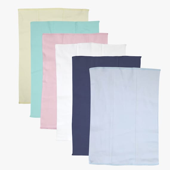 12 Organic Cotton Baby Burp Cloth Solid Blanks, Solid Infant Rag, Absorbent Double Layer, Embroidery, Crafters, Screen Printing, DIY Il_570xn