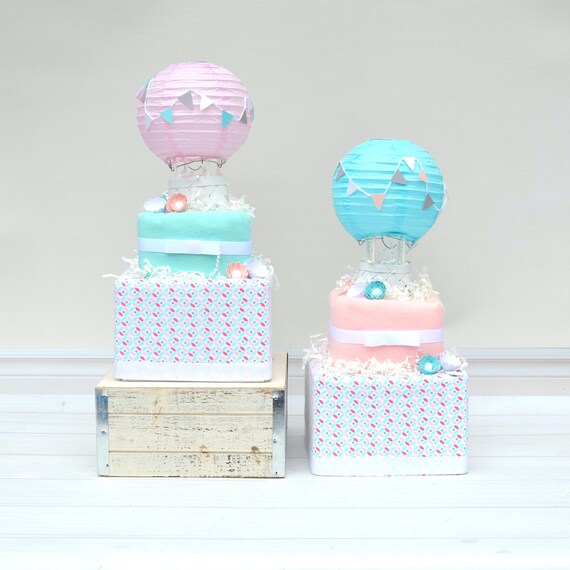 Hot Air Balloon Baby Shower Centerpiece Baby Girl Diaper Cake Up Hot Air Balloon Baby Shower Centerpiece Baby Girl Diaper Cake Up