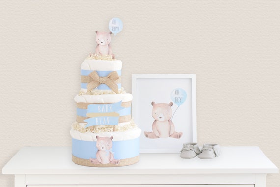 teddy bear baby boy shower decorations