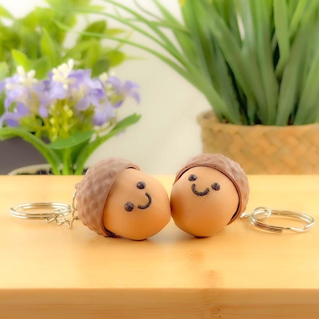Acorn Clicker Fidget Toy (set of 2) – Sensory Stress Relief Keychain - Etsy