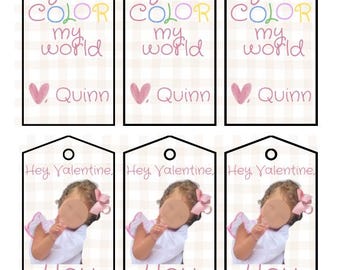 Color My World Valentine Gingham Customizable