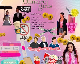 Editable Gilmore Girls Bachelorette Party Itinerary, Decor, & Cocktail Menu