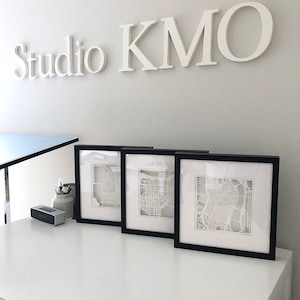 Studio KMO Custom Hand Cut Map, Original Artwork. 10x10. image 7