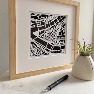 Pittsburgh, Pennsylvania Hand Cut Map, Original Artwork image 2