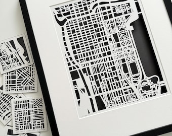 Chicago Hand Cut Originals, framed, 17"x21".