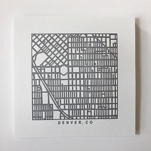 Denver, Colorado, impressions de cartes typographiques