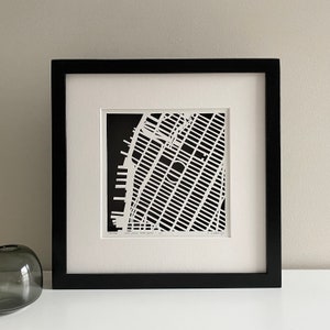 New York City Neighborhood Hand Cut Map Original Artwork image 9