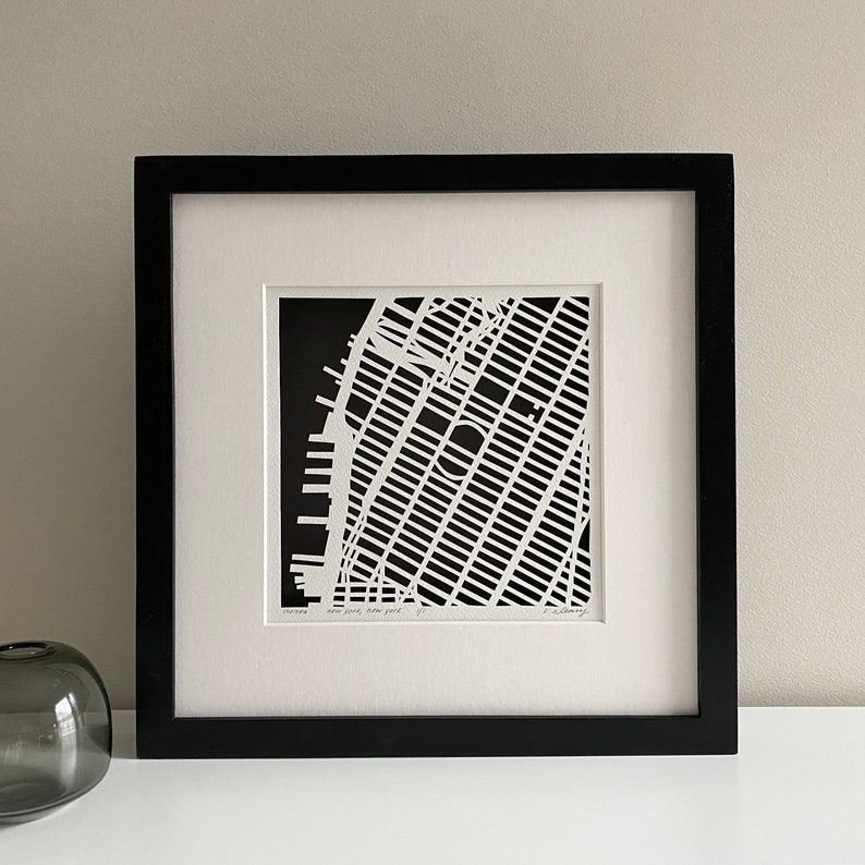 New York City Neighborhood Hand Cut Map Original Artwork image 9
