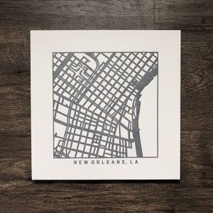 La Nouvelle-Orléans, Louisiane, impression de carte typographique