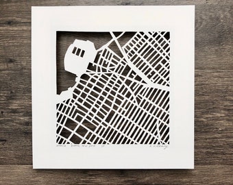 Astoria Hand Cut Map Artwork