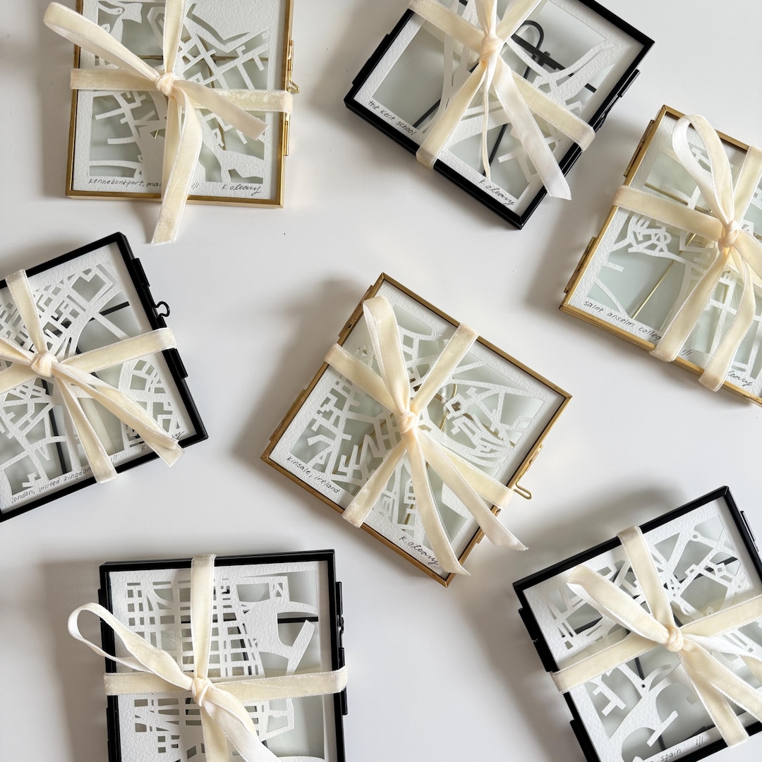 Custom Miniature Hand Cut Map ORIGINAL Artwork, 4x4 - Etsy