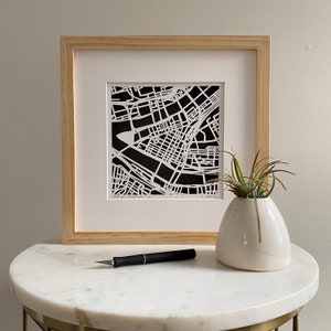 Pittsburgh, Pennsylvania Hand Cut Map, Original Artwork image 1