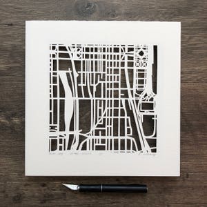 Chicago neighborhood Hand Cut Map Artwork image 7