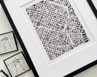 Charlotte Hand Cut Original, framed, 17"x21".