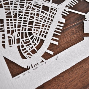 New York City Hand Cut Map Original, 22x30 image 3