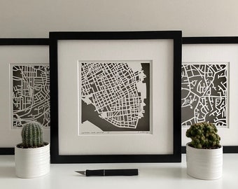 Charleston, Hilton Head, or Beaufort Hand Cut Map Artwork