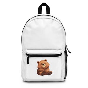 Sac à dos ours mignon | Adorable cartable pour enfant, cadeau pour les amoureux des animaux, sac à dos dessin animé, sac à dos de voyage léger, indispensables pour la rentrée