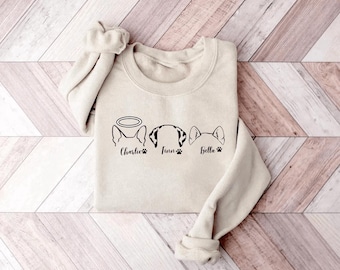 Custom Dog Ears Sweatshirt: Personalized Pet Name Hoodie