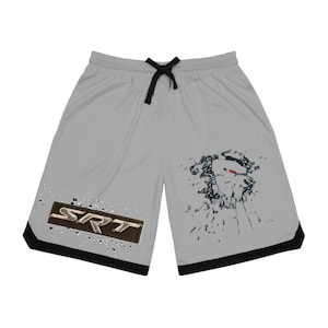 SRT Basketball Rib Shorts, Athletic Performance Shorts, Sportswear for Men, Summer Workout Gear, Casual Style, Gift for Him