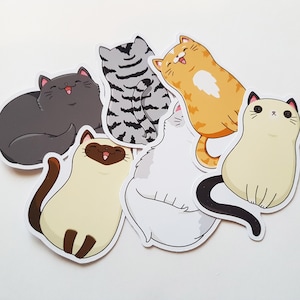 Autocollants chat, chats kawaii, joli jeu d'autocollants, autocollants pour agenda ou journal, autocollants chaton