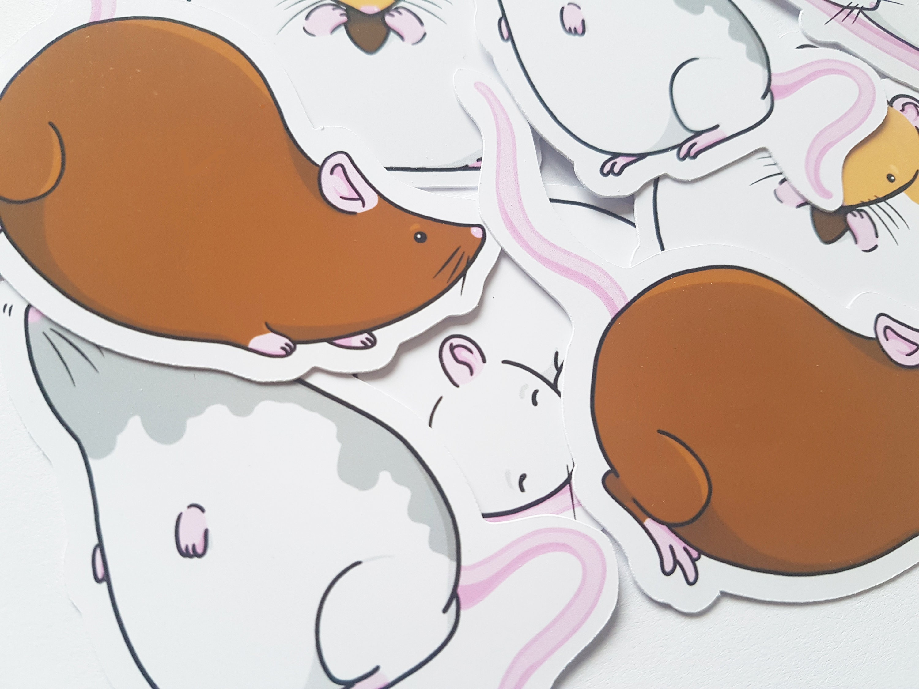 Sticker De Rata Colgada Rat stickers cute pet rat sticker set kawaii planner | Etsy