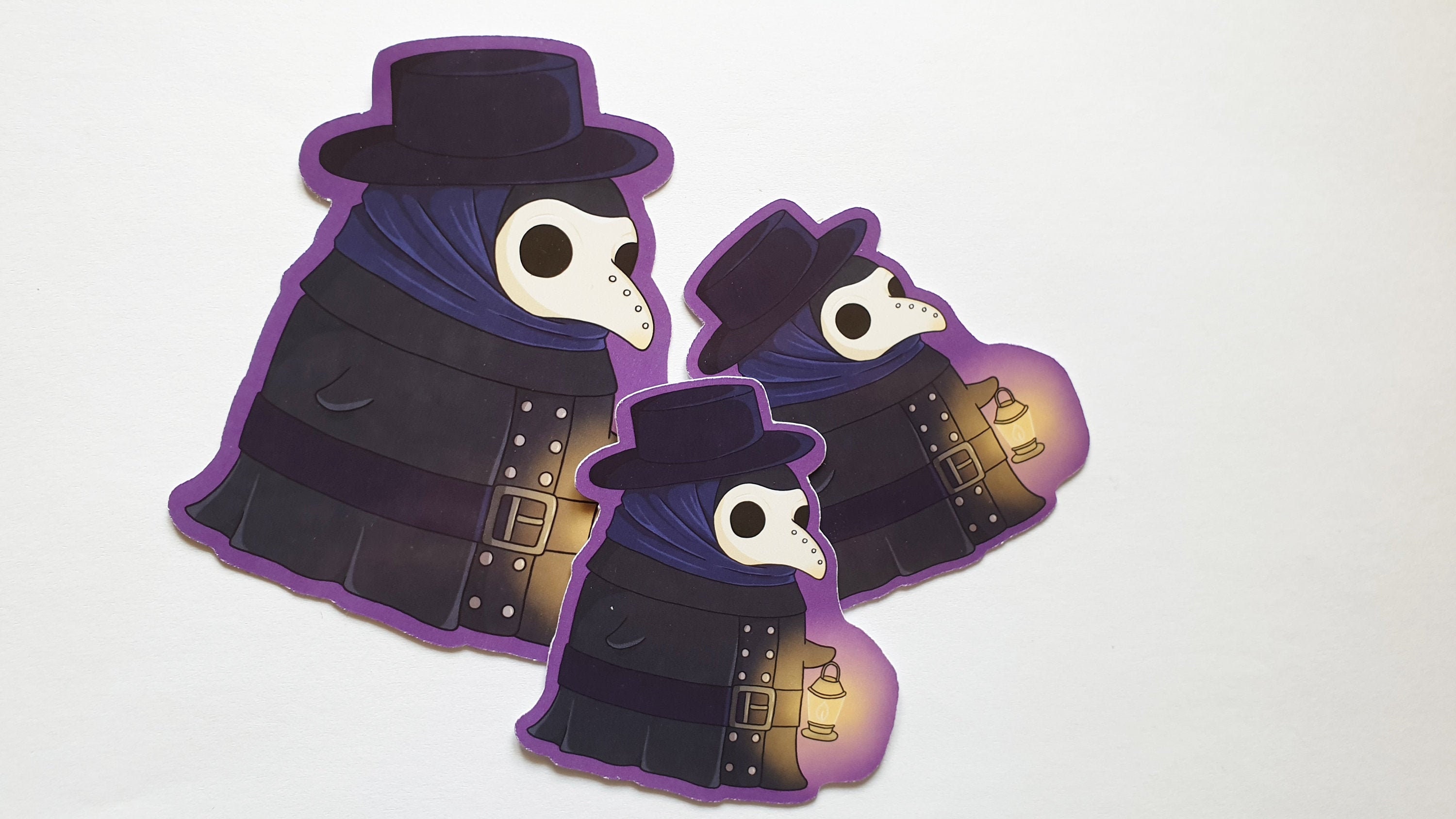 Kawaii Plague doctor stickers, cute sticker set, gothic style sticker…