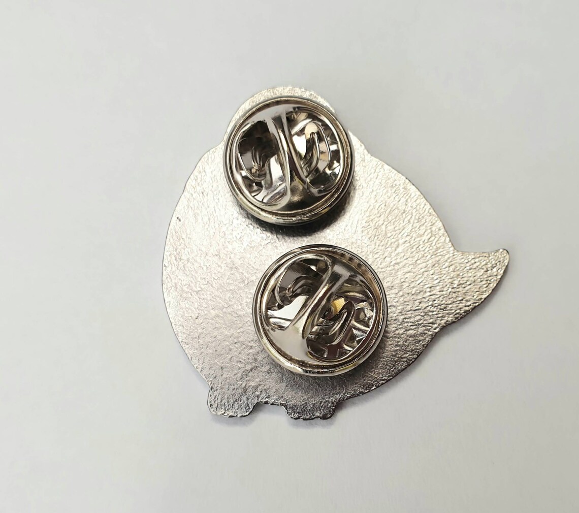 Chonky pigeon enamel pin cute bird lapel pin chubby pigeon Etsy