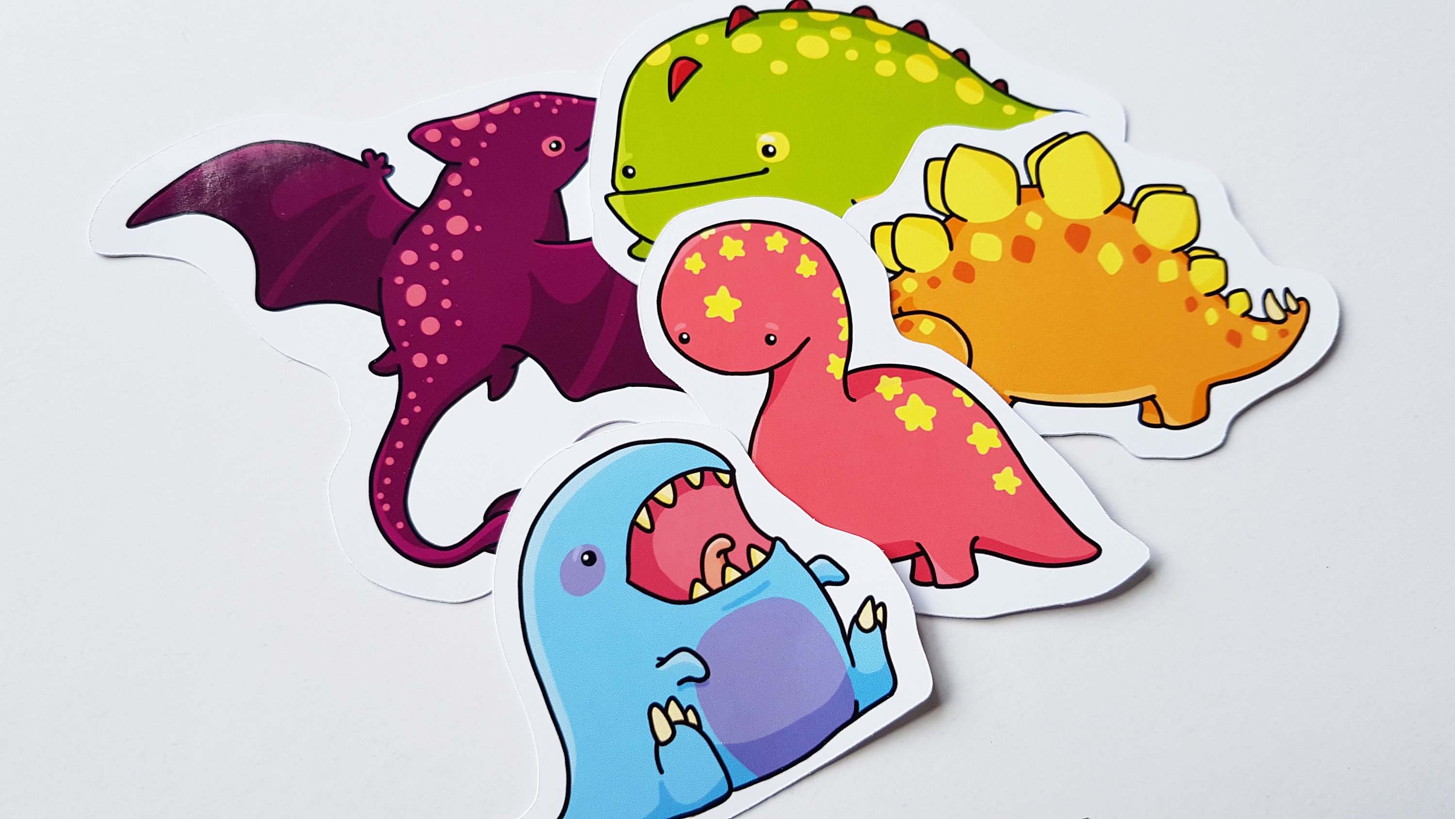 Cute Kawaii Dinosaur Stickers Journal, Diary Stickers, T-Rex Stickers