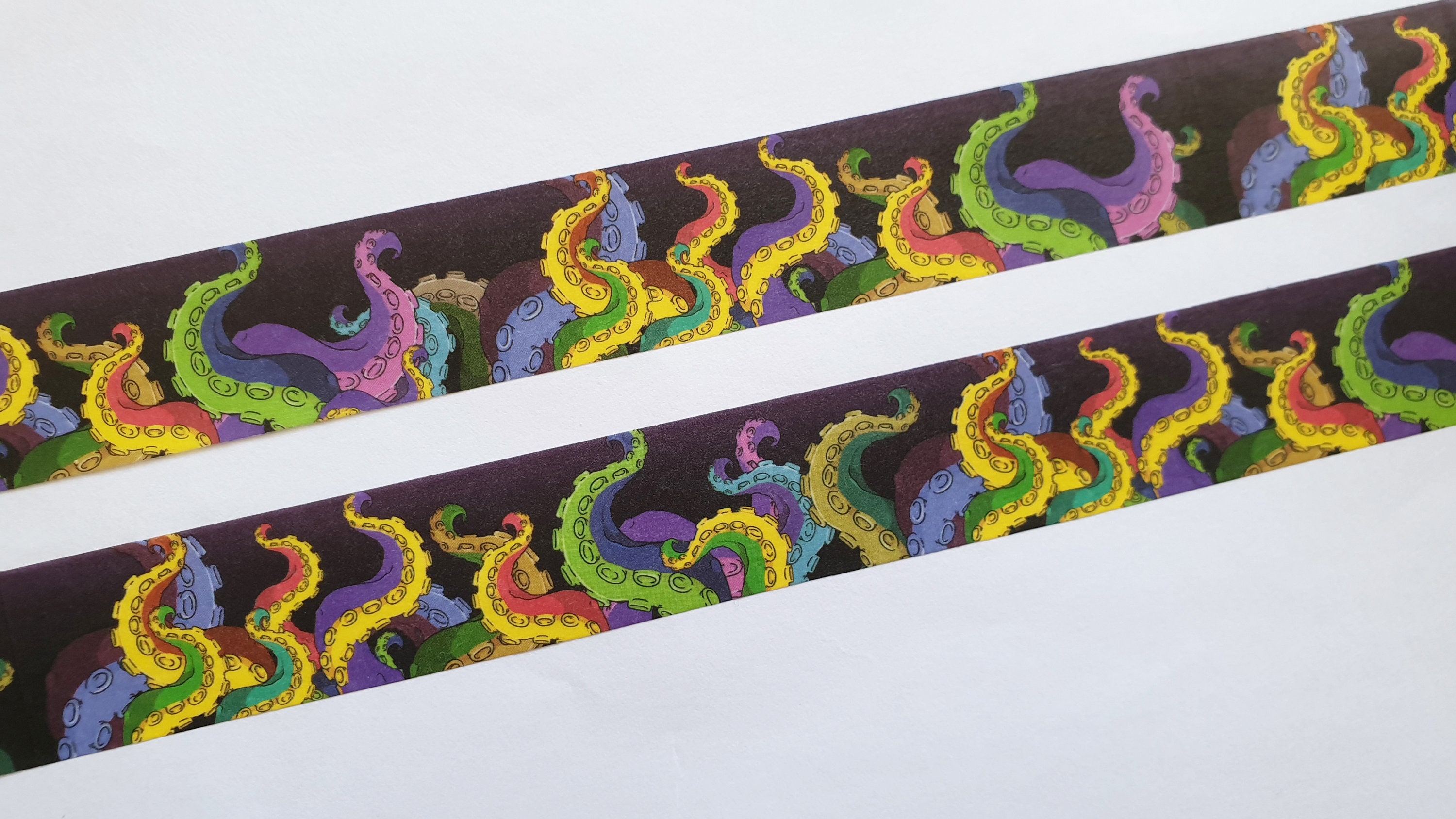 Tentacle washi tape, creepy washi tape for planners, notebooks, bulle…