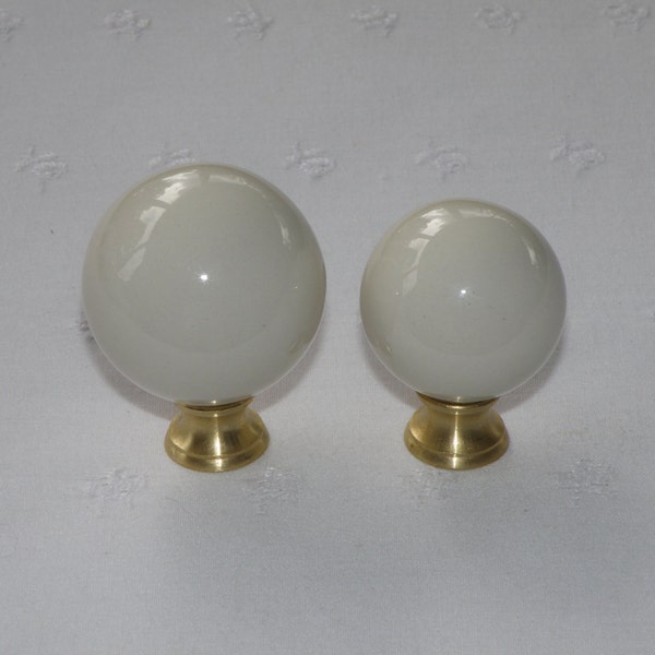 Ceramic Ball Lamp Finial - Large - Choose YourColor - Made In The USA