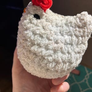 Amigurumi Crochet Chicken, Handmade Chicken Figurine, Yarn Chicken Plush, Kids Room Decor, Farm Animal Toy