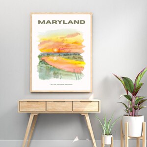 Maryland Watercolor Sunset