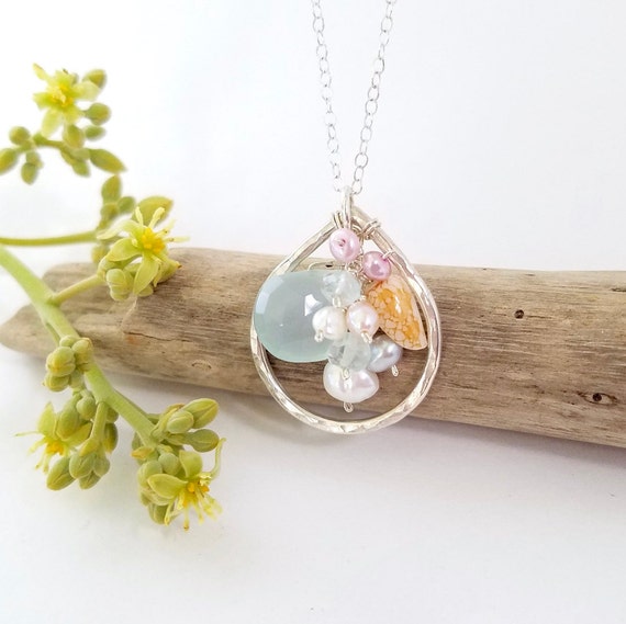 Beach Wedding Shell Necklace Unique Shell Jewelry Made In Hawaii By Tidepools Jewelry Beachy Jewelry Summer Jewelry Ooak Tide Pools