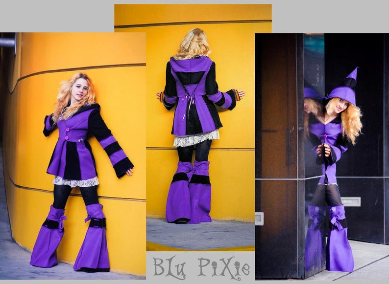 Short Hooded Fleece Swing Jacket Two Tone Vertical Stripe Carousel Pixie Coat Fit And Flare High Waisted Corset Laced Spring Autumn Coat