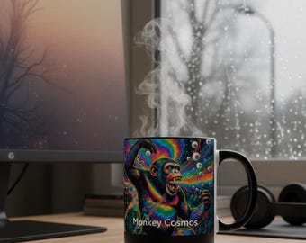 Monkey Cosmos Mug | Space Monkey Ceramic Coffee Cup